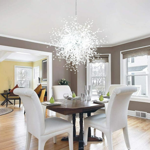 Modern White Glass ball LED pendant lamp Ceiling Light Living Room Lighting